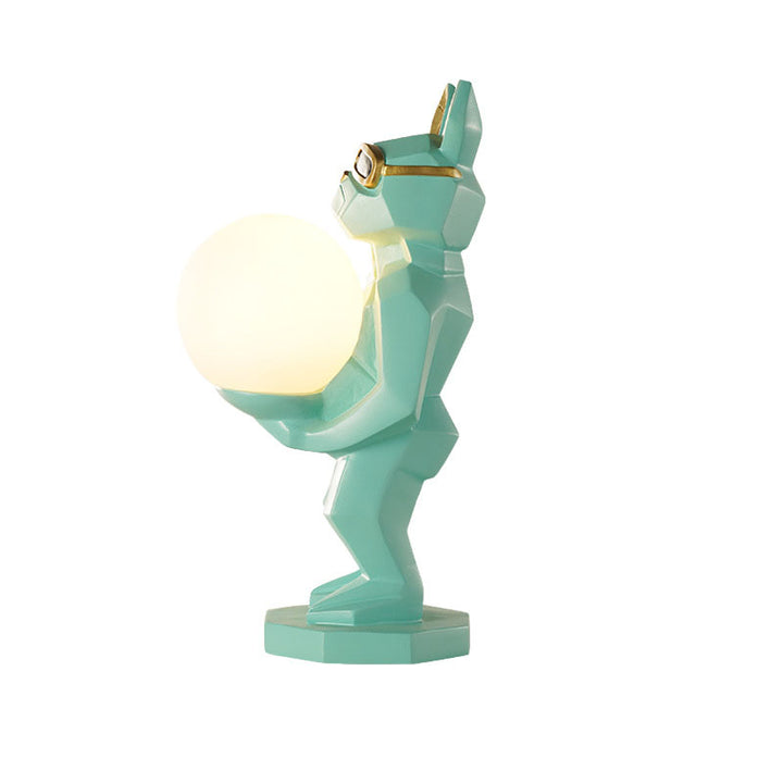 Contemporary Creative Resin Unicorn Glass Shade 1-Light Kids Table Lamp For Bedroom