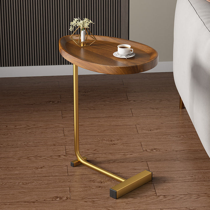 Modern Minimalist Water Drops Oval Medium-Density Fiberboard Iron End Table For Living Room