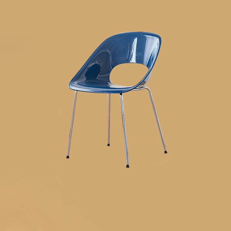 Modern Minimalist Ring Curved Plastic Iron Dining Chair Backrest For Dining Room