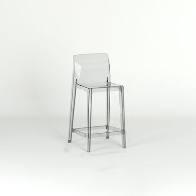 Taburete de barra cuadrado contemporáneo escandinavo con respaldo y reposapiés para cocina 