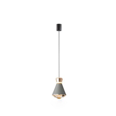 Zeitgenössische nordische konische Aluminium-Acryl-LED-Pendelleuchte für Wohnzimmer 