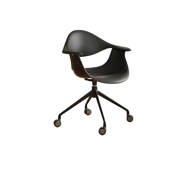 Zeitgenössischer nordischer geometrischer quadratischer PP-Aluminium-Schreibtischstuhl mit Rückenlehne und Armlehne für das Home-Office 