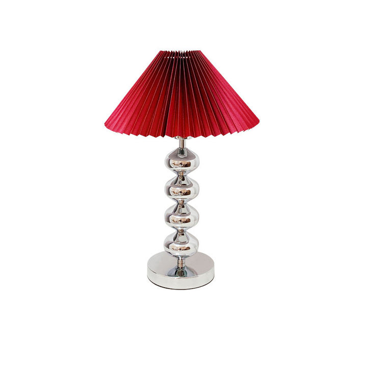 Lámpara de Mesa Moderna de Lujo Ligero Simple con Pliegues de Hierro Forjado de 1 Luz 