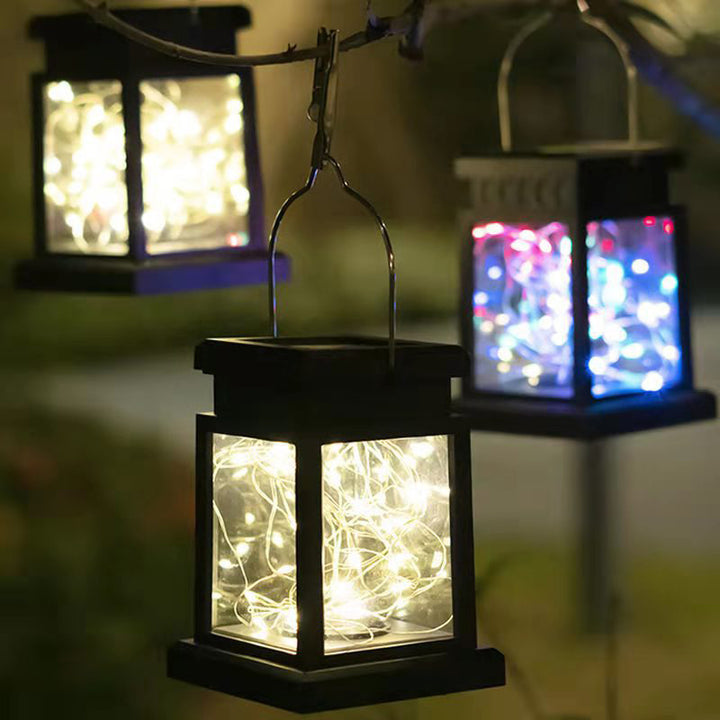 Modernes, minimalistisches, rechteckiges LED-Solarlicht aus Eisenglas für den Garten 