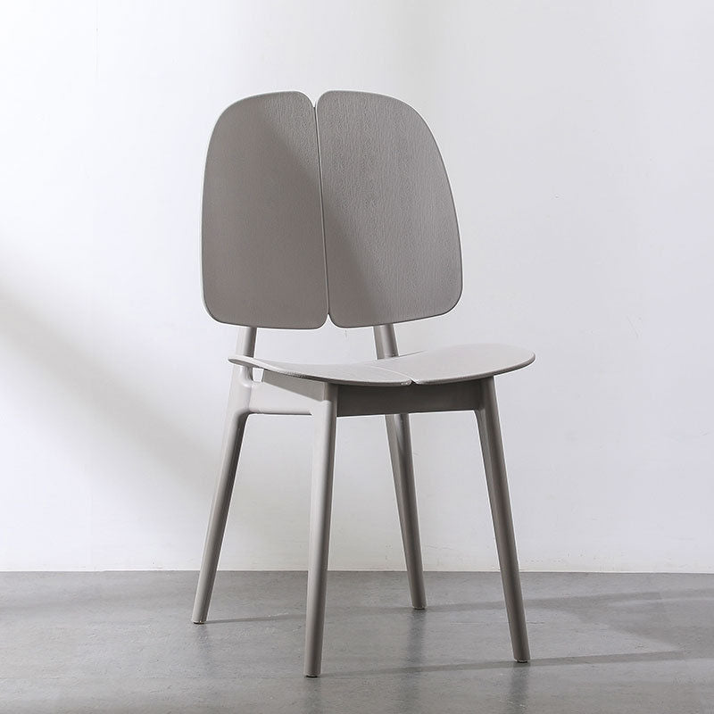 Chaise de salle à manger carrée en plastique et métal scandinave contemporain avec dossier pour salle à manger 