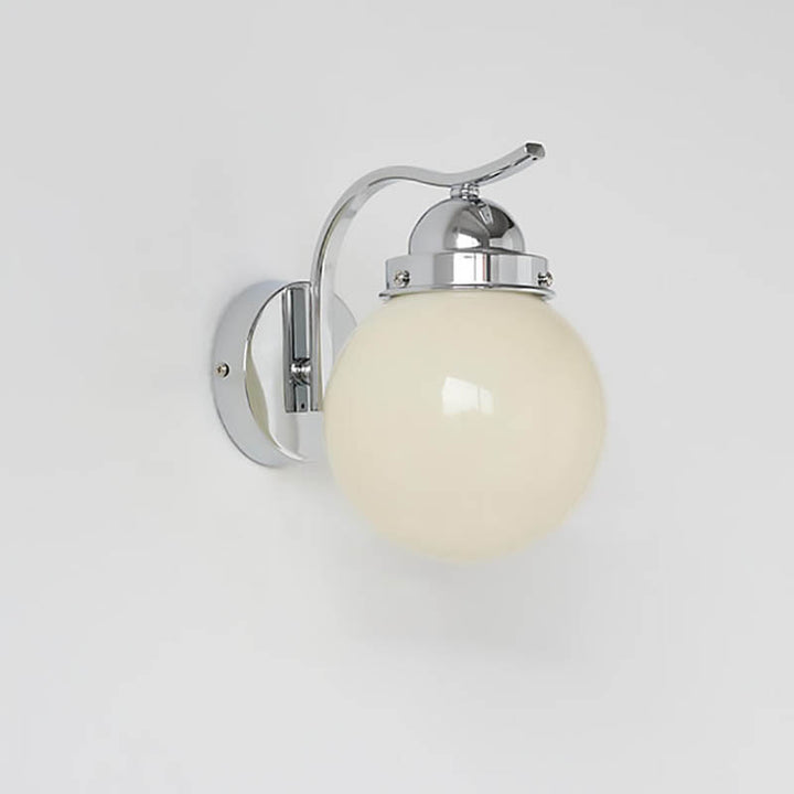 Lámpara Aplique de Pared de 1 Luz con Bola de Vidrio de Simplicidad Moderna para Sala de Estar 