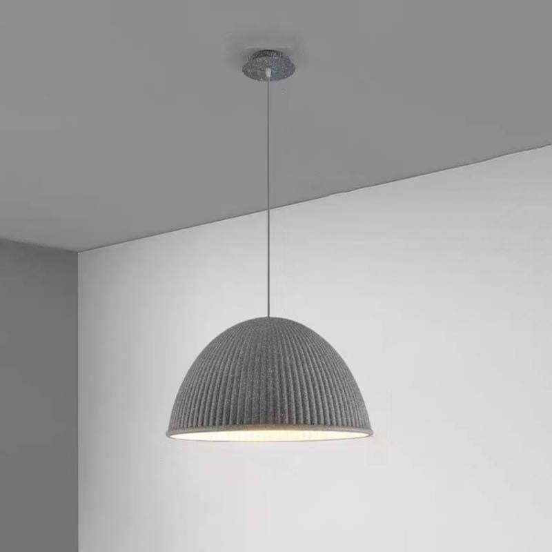 Contemporary Scandinavian Resin Half Circle Stripe Design 1-Light Pendant Light For Dining Room