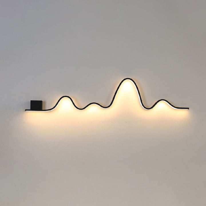 Applique Murale LED en Bande Solaire Imperméable Minimaliste Moderne en Fer Aluminium Silice pour Patio Extérieur 