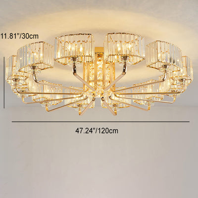 Modern Light Luxury Crystal 6/8/10/12- Light Flush Mount Ceiling Light