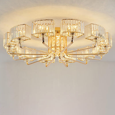 Modern Light Luxury Crystal 6/8/10/12- Light Flush Mount Ceiling Light