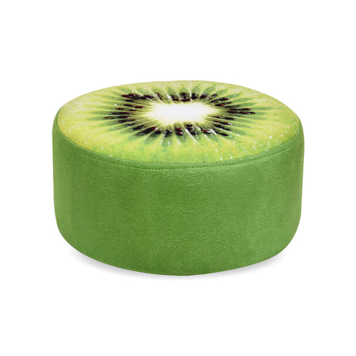 Pouf repose-pieds rond en tissu à motif de fruits créatif contemporain pour salon 