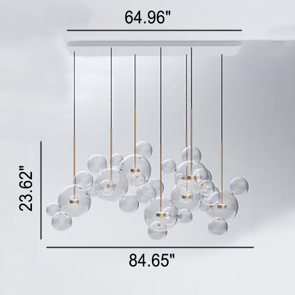 Modern Atom Mickey Head Bubble Glass Ball 1-Light LED Pendant Light