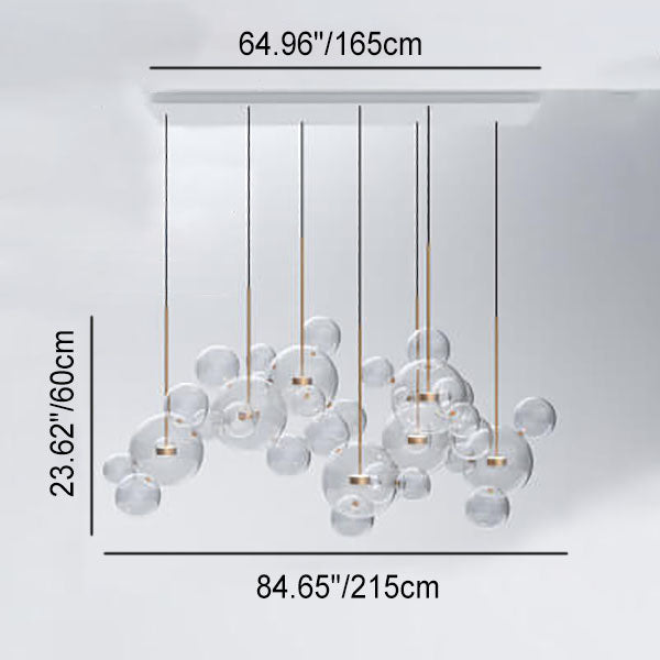 Modern Atom Mickey Head Bubble Glass Ball 1-Light LED Pendant Light