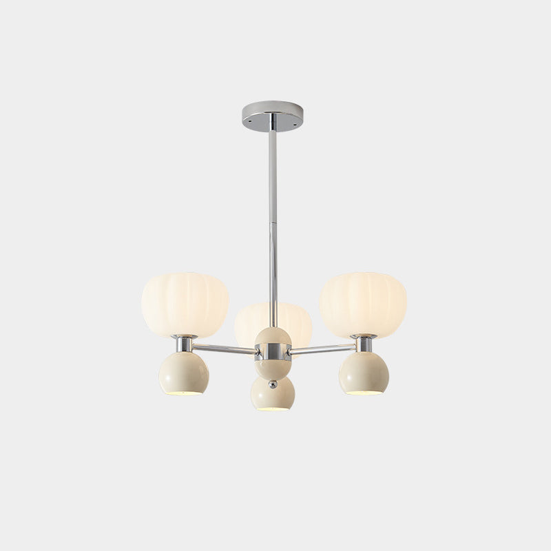 Lustre Contemporain Créatif Citrouille Orbe Fer Aluminium Acrylique 6/12/16 Lumières Pour Salon 