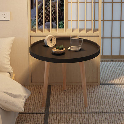 Table d'appoint ronde en bois PP PVC scandinave contemporaine 1/2 niveau pour salon 