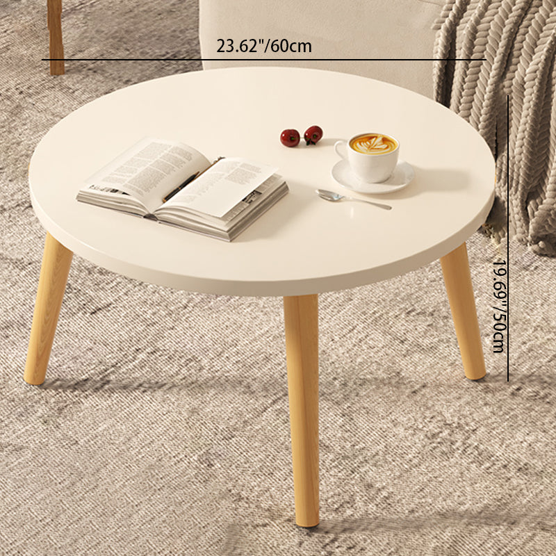 Moderner minimalistischer runder Beistelltisch aus Marmorfurnier mit 1 Ebene für das Wohnzimmer 