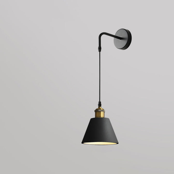 Applique murale contemporaine scandinave en aluminium et fer à 1 lumière pour chambre 