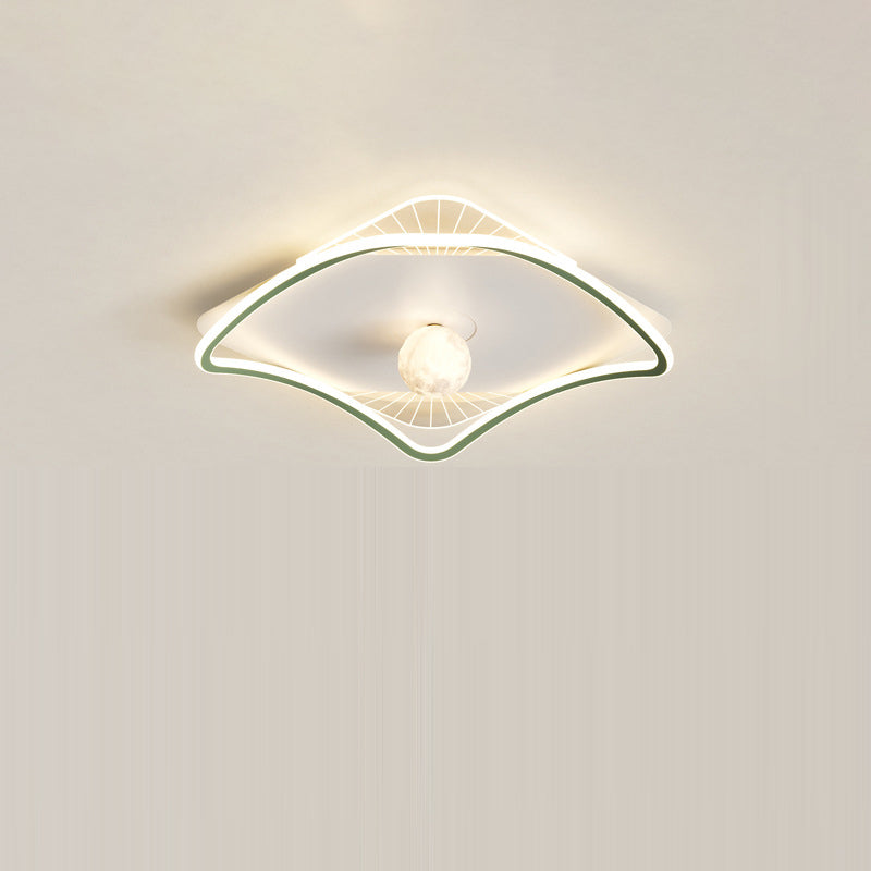 Moderne minimalistische Kreisring Eisen Acryl Aluminium LED Unterputz Deckenleuchte für Schlafzimmer 