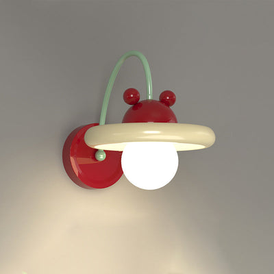 Zeitgenössische kreative Kegel Doppelschicht Scheibe Eisen Glas 1-Licht Wandleuchte Lampe für Wohnzimmer 
