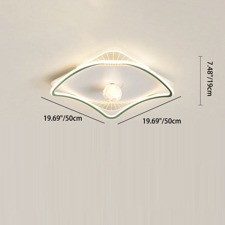 Moderne minimalistische Kreisring Eisen Acryl Aluminium LED Unterputz Deckenleuchte für Schlafzimmer 