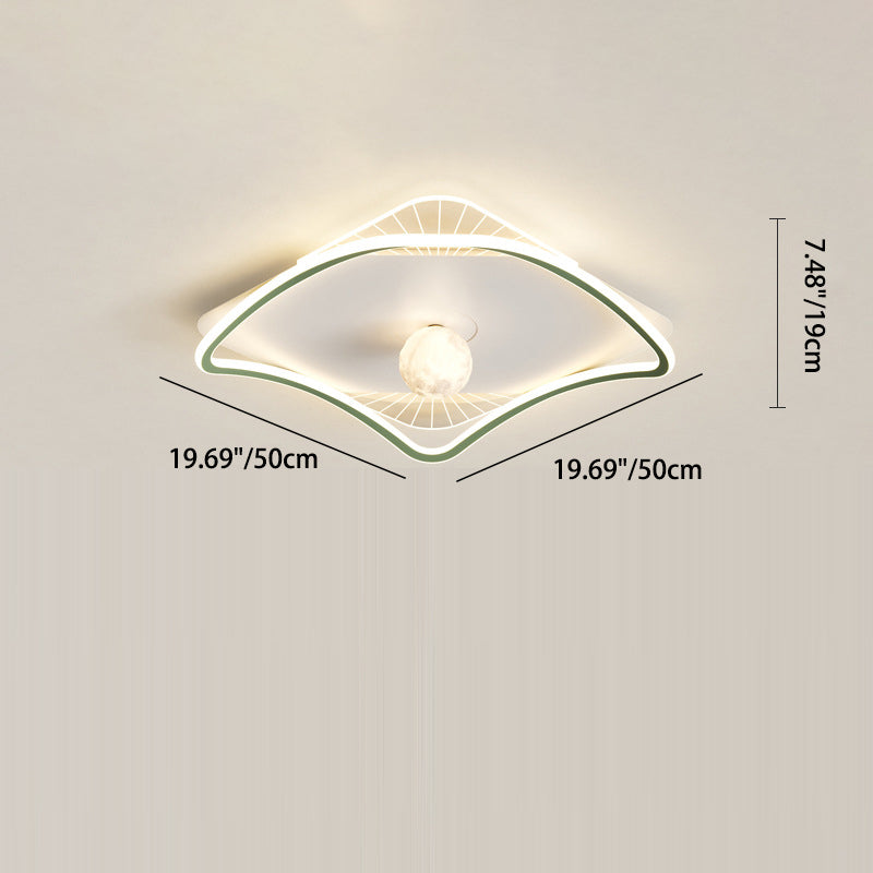 Moderne minimalistische Kreisring Eisen Acryl Aluminium LED Unterputz Deckenleuchte für Schlafzimmer 