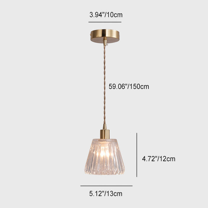 Zeitgenössische Luxus-Antik Messing Blume Glas Design 1-Licht Pendelleuchte für Wohnzimmer 