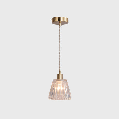 Zeitgenössische Luxus-Antik Messing Blume Glas Design 1-Licht Pendelleuchte für Wohnzimmer 