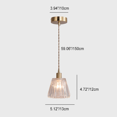 Zeitgenössische Luxus-Antik Messing Blume Glas Design 1-Licht Pendelleuchte für Wohnzimmer 