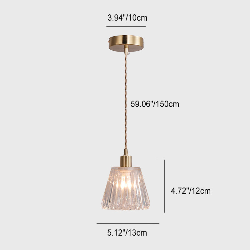 Zeitgenössische Luxus-Antik Messing Blume Glas Design 1-Licht Pendelleuchte für Wohnzimmer 