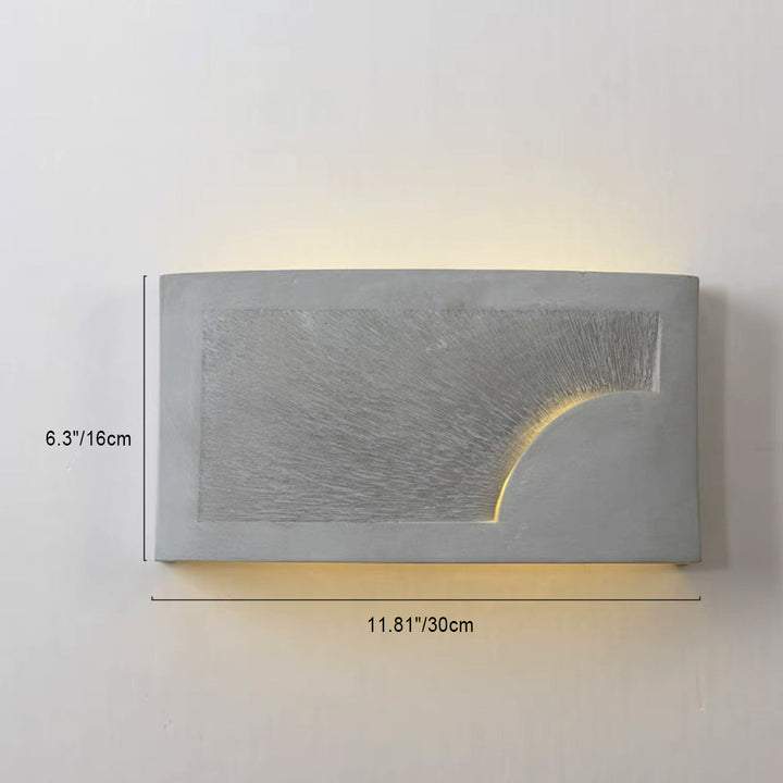 Lámpara de Aplique de Pared de 1 Luz con Pantalla Redonda de Cemento en Capas de Simplicidad Moderna para Sala de Estar 