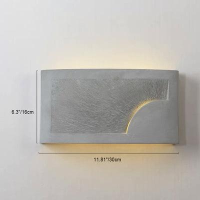 Applique murale à une lumière avec abat-jour rond en ciment à niveaux de simplicité moderne pour salon 