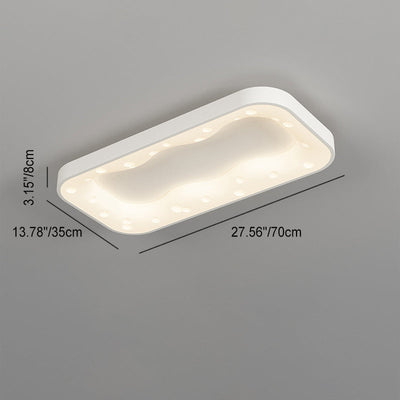 Moderne minimalistische Käsecreme Acryl Eisen LED Unterputz Deckenleuchte für Schlafzimmer 