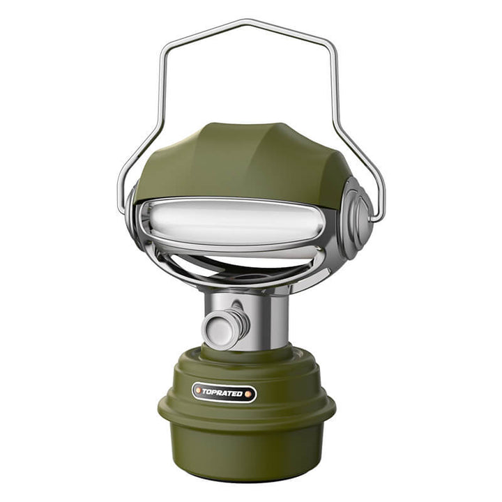 Tragbare Outdoor-Edelstahl-drehbare Lampenschirm LED-wiederaufladbare Campinglampe 