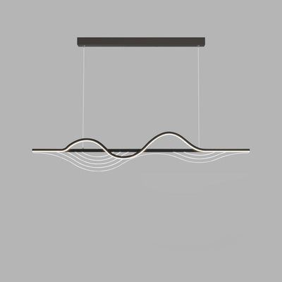 Moderne minimalistische lange Schmetterling Silikon Hardware Acryl LED Insel Licht Kronleuchter für Wohnzimmer 