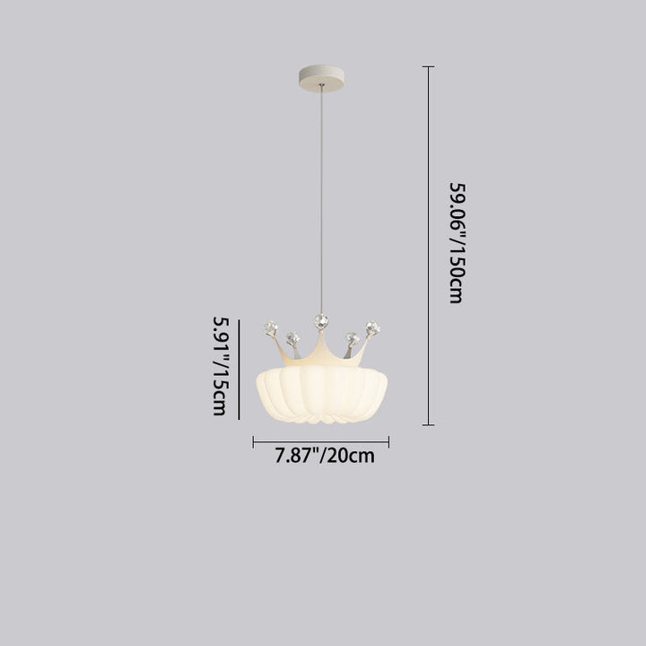 Lámpara colgante LED de cristal con corona de nube creativa contemporánea para dormitorio 