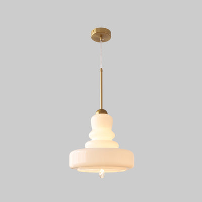 Moderne bunte Glas-Kürbis-Schirm 1-Licht Pendelleuchte 