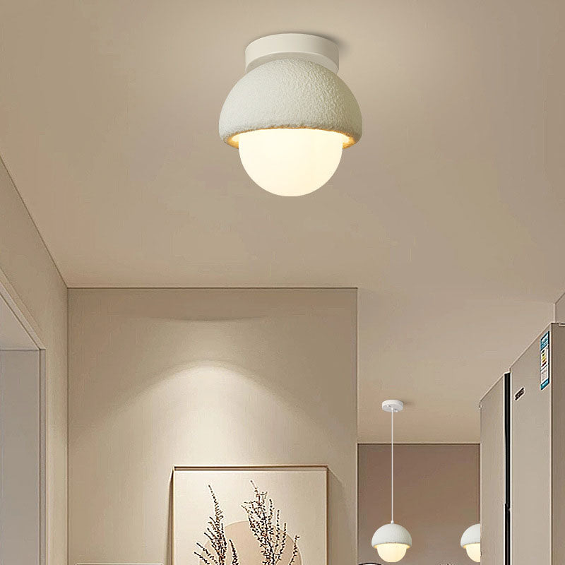 Modern Simplicity Plastic Round 1- Light Flush Mount Ceiling Light For Hallway