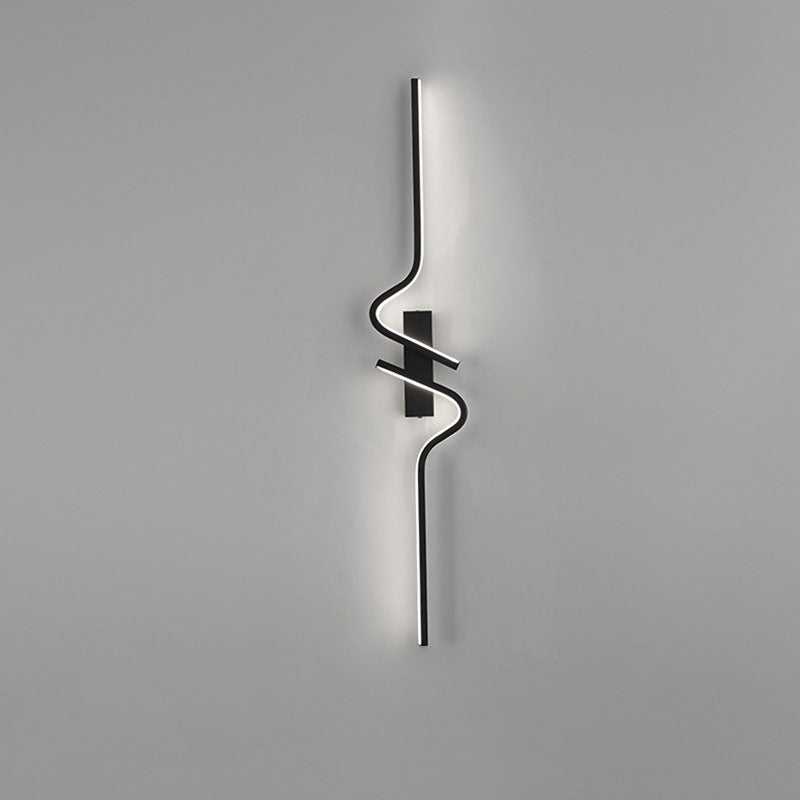 Zeitgenössische kreative Streifen Aluminium Silikongel LED Wandleuchte Lampe für Wohnzimmer 