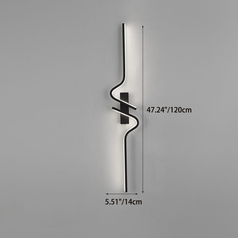 Zeitgenössische kreative Streifen Aluminium Silikongel LED Wandleuchte Lampe für Wohnzimmer 