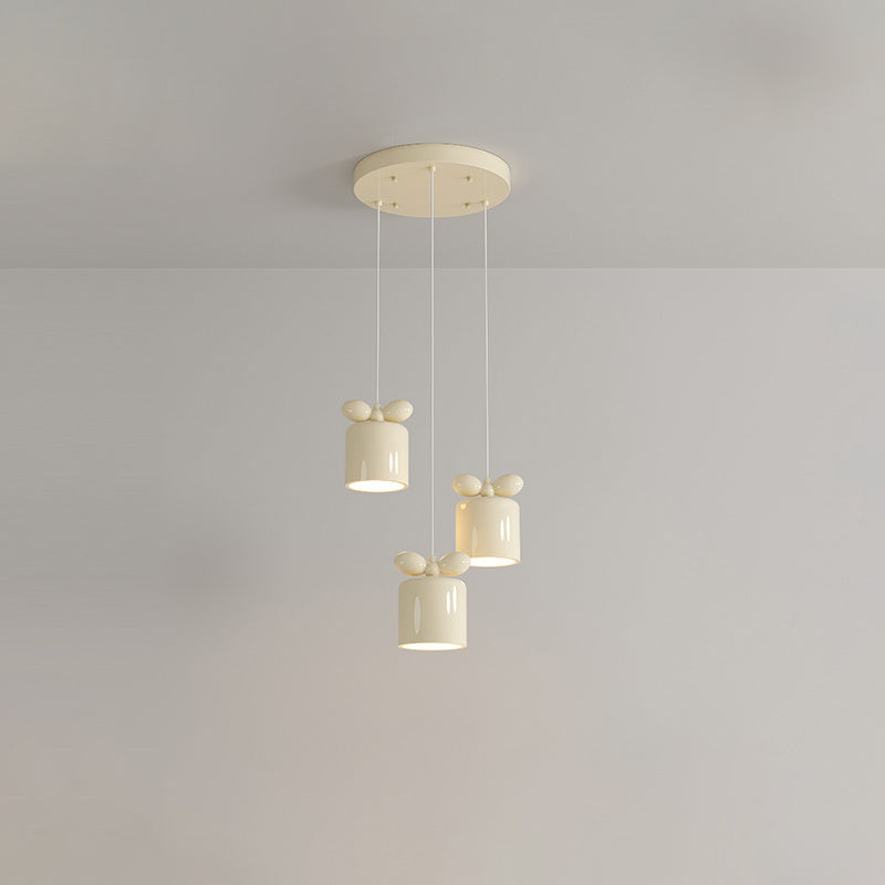 Moderne Einfachheit Zylinder Bogen Metall Harz 1/3/5 Licht Pendelleuchte Für Schlafzimmer 
