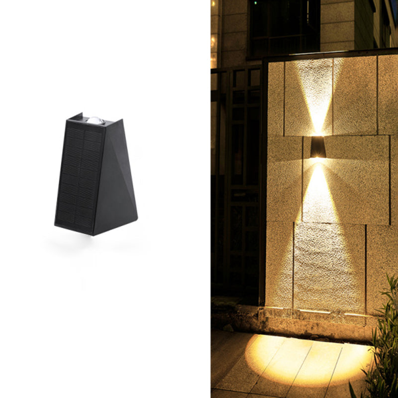 Moderne Einfachheit Solar Wasserdichte ABS Acryl Kubische LED Wand Leuchte Lampe Für Outdoor Terrasse 
