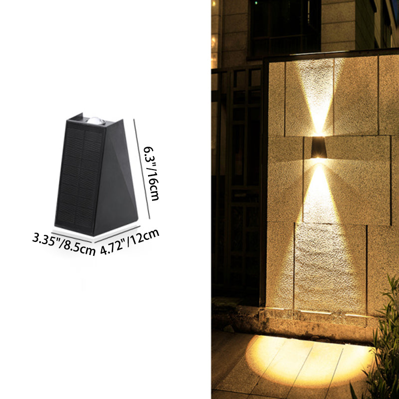 Moderne Einfachheit Solar Wasserdichte ABS Acryl Kubische LED Wand Leuchte Lampe Für Outdoor Terrasse 