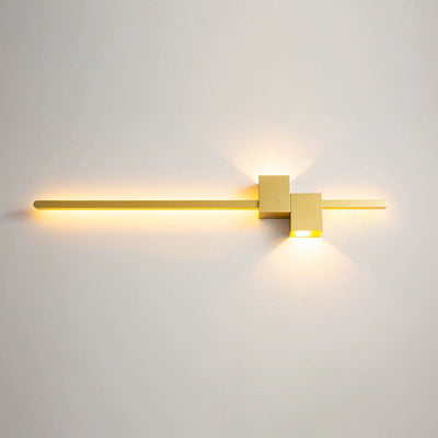 Moderne minimalistische Streifen Rechteck Eisen Aluminium LED Wandleuchte Lampe für Wohnzimmer 