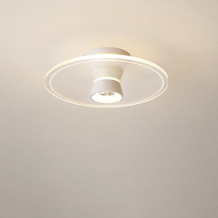 Moderne minimalistische runde Rose Blume Eisen Acryl LED Unterputz Deckenleuchte für Wohnzimmer 