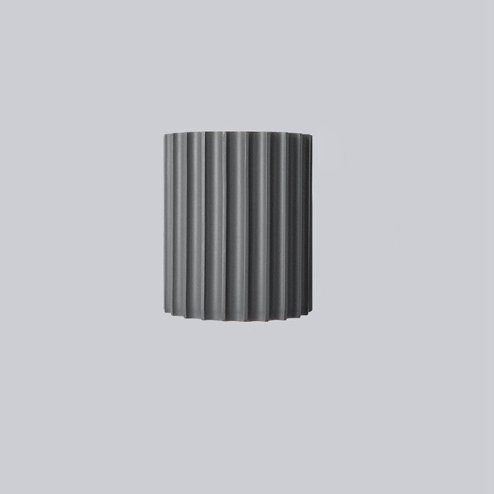 Aplique de pared de resina con rayas verticales en forma de medio cilindro minimalista moderno de 2 luces para sala de estar 