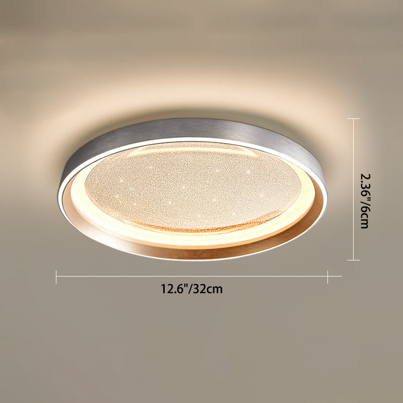 Moderne Einfachheit Aluminium Acryl Runde Starry Sky LED Unterputz Deckenleuchte für Wohnzimmer 