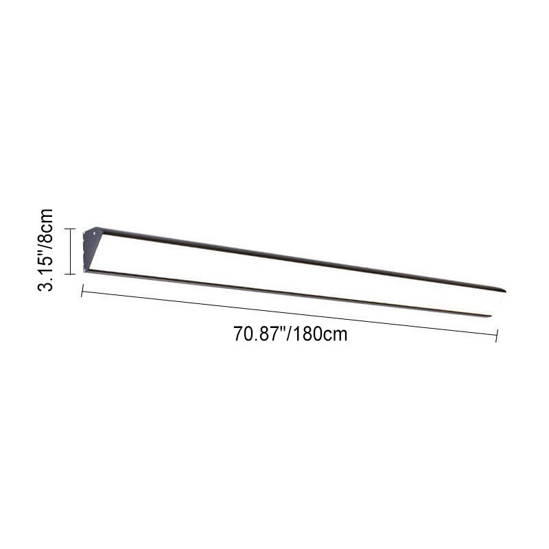 Modern Minimalist Outdoor Long Bar Aluminum Acrylic Waterproof LED Wall Sconce Lamp For Outdoor