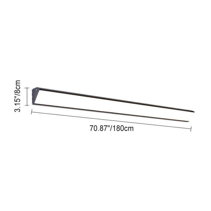 Modern Minimalist Outdoor Long Bar Aluminum Acrylic Waterproof LED Wall Sconce Lamp For Outdoor