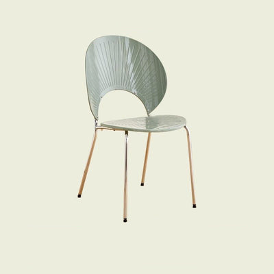 Moderner minimalistischer Stuhl aus ABS-Eisen mit Muschelschale und vier Beinen für das Wohnzimmer 