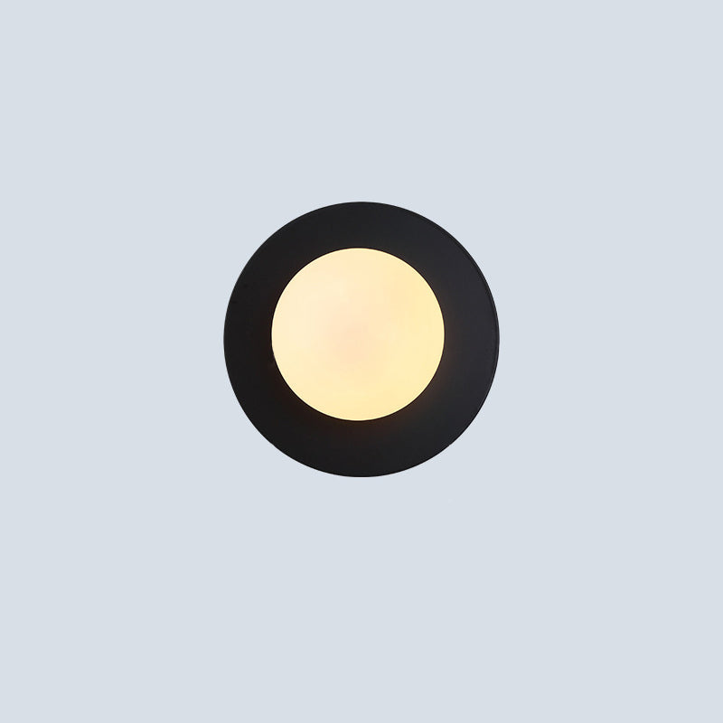 Moderne minimalistische runde Kugel Eisen Glas 1-Licht Wandleuchte Lampe für Wohnzimmer 